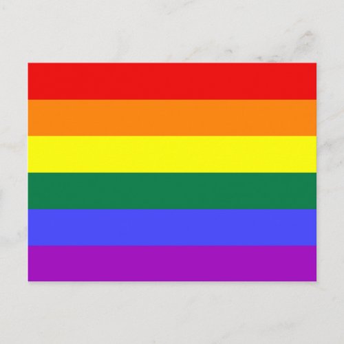 LGBT Gay Pride Rainbow Postcard