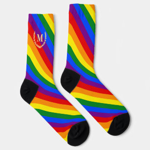 LGBT Gay Pride Rainbow Stripes Colorful Flag LGBTQ Socks