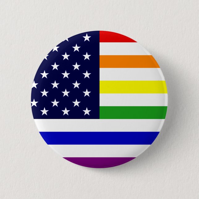 LGBT / Gay Pride USA Button (Front)