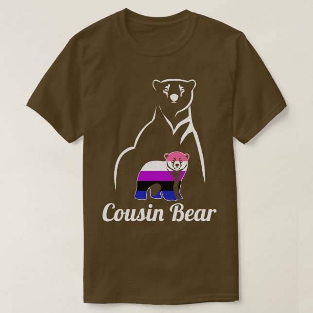 LGBT Genderfluid Cousin Bear Genderfluid Pride Fla T-Shirt (Design Front)