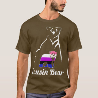 LGBT Genderfluid Cousin Bear Genderfluid Pride Fla T-Shirt