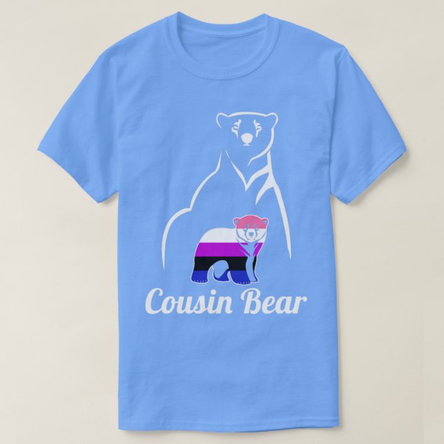 LGBT Genderfluid Cousin Bear Genderfluid Pride Fla T-Shirt (Design Front)