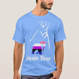 LGBT Genderfluid Cousin Bear Genderfluid Pride Fla T-Shirt