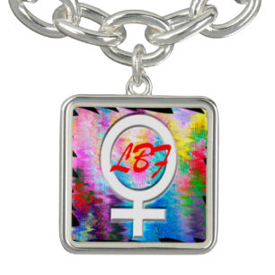 LGBT Gifts "LBF" charm bracelet