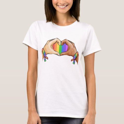 LGBT Girl Heart T_Shirt