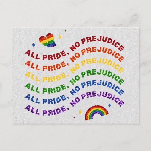 LGBT Glitter All Pride No Prejudice Card