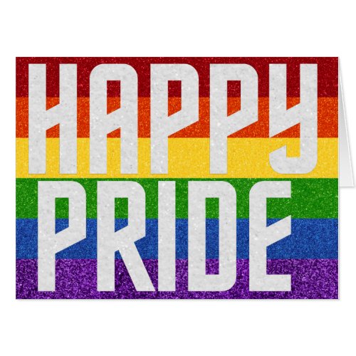 LGBT Glitter Happy Pride Card