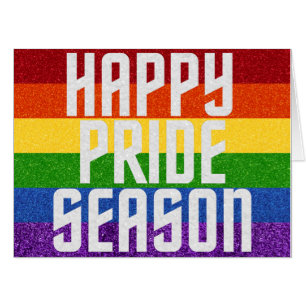 LGBT Glitter Happy Pride Season Card