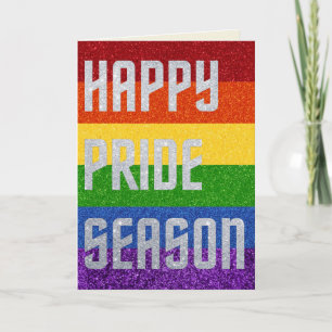 LGBT Glitter Happy Pride Season Card