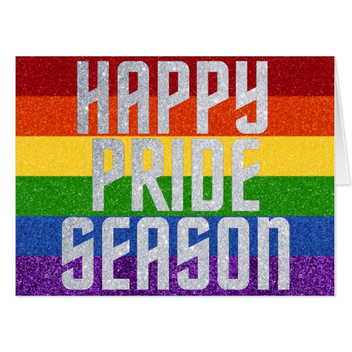 LGBT Glitter Happy Pride Season Card