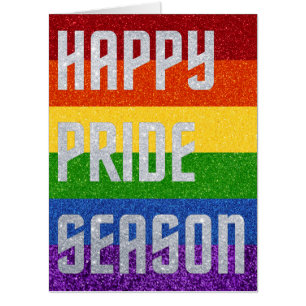 LGBT Glitter Happy Pride Season Card