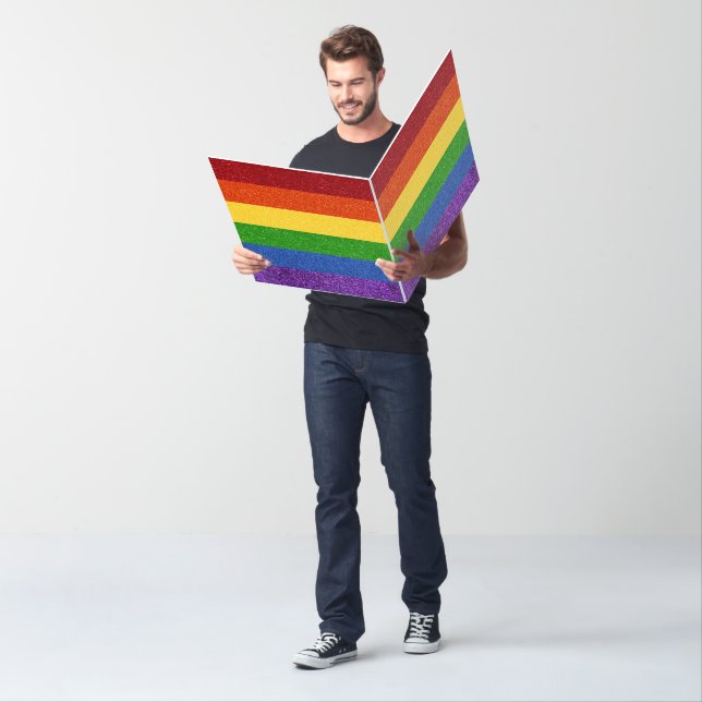 LGBT Glitter Pride Flag Card (In Situ)