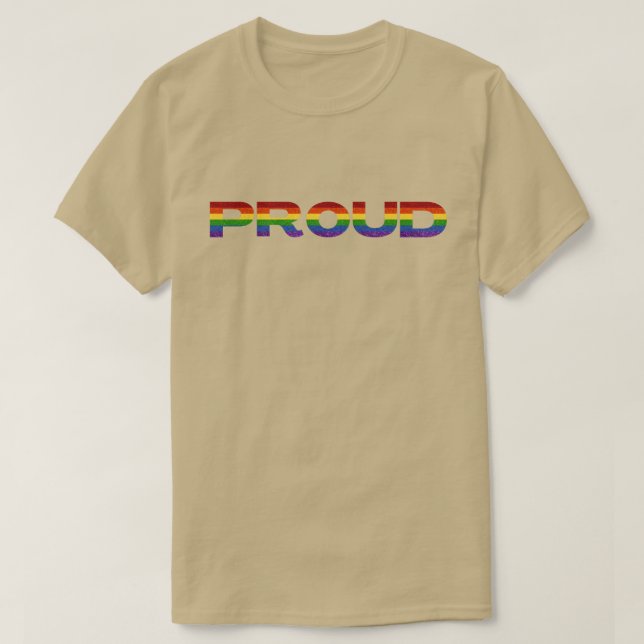 LGBT Glitter Proud Rainbow T-Shirt (Design Front)