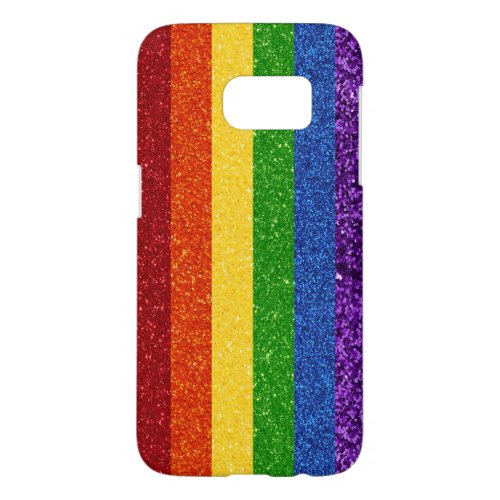 LGBT Glitter Rainbow Pride Flag Samsung Galaxy S7 Case