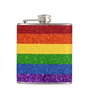 LGBT Glitter Rainbow Pride Flag Flask
