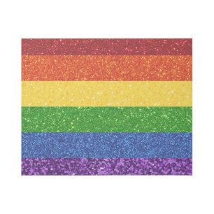 LGBT Glitter Rainbow Pride Flag Gallery Wrap