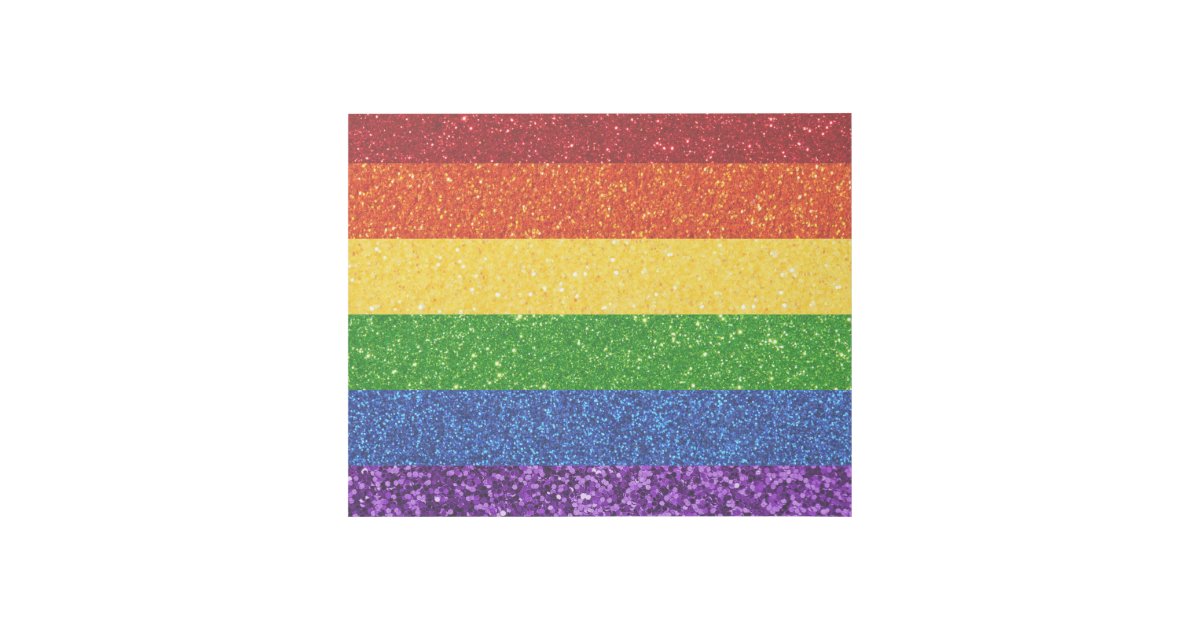 LGBT Glitter Rainbow Pride Flag Gallery Wrap | Zazzle