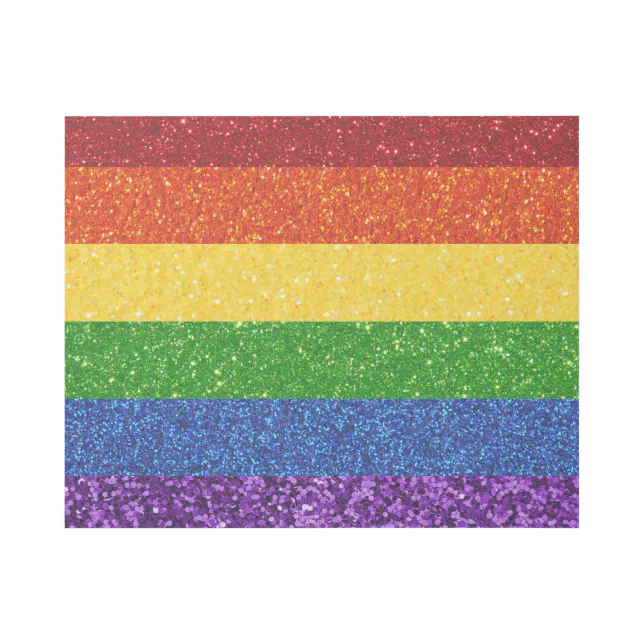 LGBT Glitter Rainbow Pride Flag Gallery Wrap | Zazzle