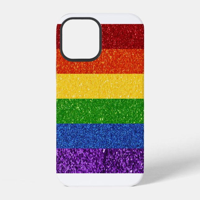 LGBT Glitter Rainbow Pride Flag Iphone Case (Back)