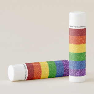 LGBT Glitter Rainbow Pride Flag Lip Balm