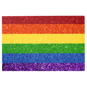 LGBT Glitter Rainbow Pride Flag Metal Print