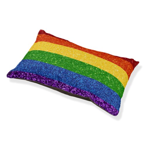 LGBT Glitter Rainbow Pride Flag Pet Bed