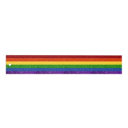 LGBT Glitter Rainbow Pride Flag Ruler