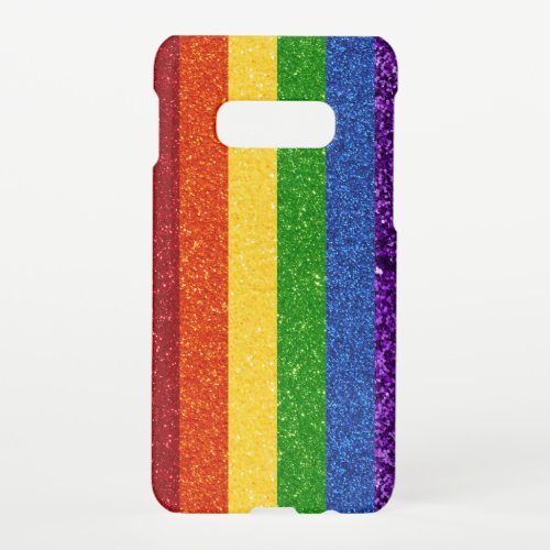 LGBT Glitter Rainbow Pride Flag Samsung Galaxy S10E Case