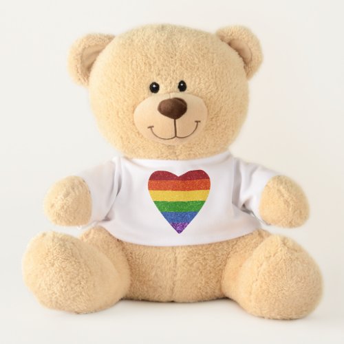 LGBT Glitter Rainbow Pride Flag Teddy Bear