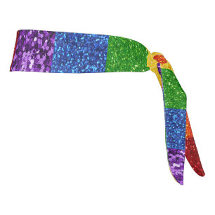 LGBT Glitter Rainbow Pride Flag Tie Headband