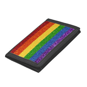 LGBT Glitter Rainbow Pride Flag Trifold Wallet