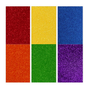 LGBT Glitter Rainbow Pride Flag Triptych
