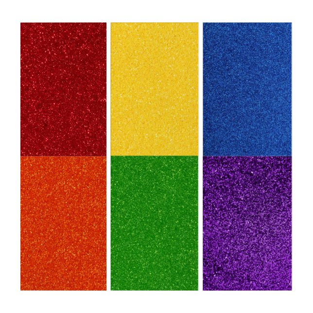 LGBT Glitter Rainbow Pride Flag Triptych (Front)