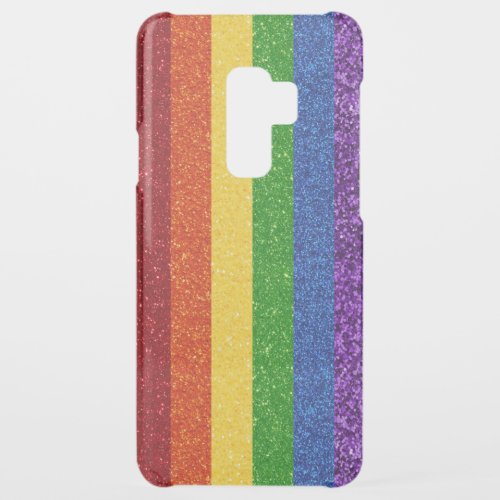 LGBT Glitter Rainbow Pride Flag Uncommon Samsung Galaxy S9 Plus Case
