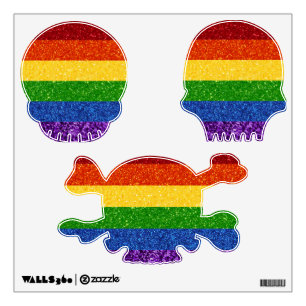 LGBT Glitter Rainbow Pride Flag Wall Decal