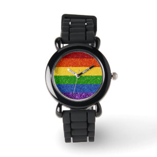 LGBT Glitter Rainbow Pride Flag Watch