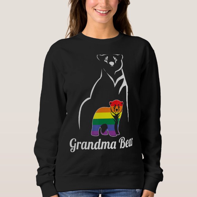 Lgbt Grandma Bear Gay Pride Lesbian Rainbow Grandm Sweatshirt (Front)
