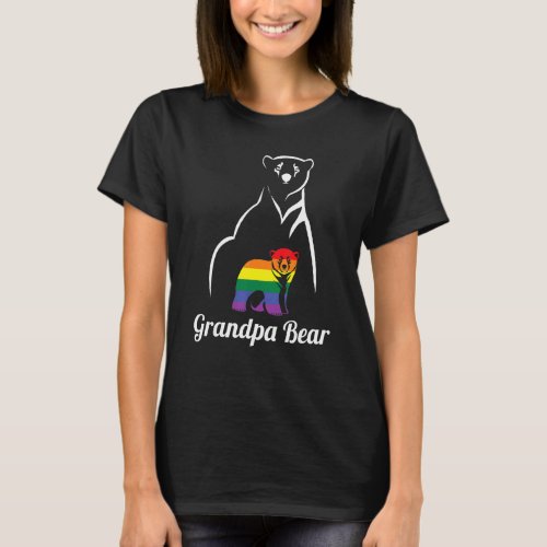 Lgbt Grandpa Bear Gay Pride Lesbian Rainbow Lgbtq T_Shirt