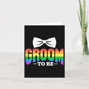 Lgbt Groom To Be Gay Lesbian Stag Party Rainbow  Card