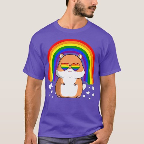 LGBT Hamster Gay Pride Rainbow LGBTQ Cute Gift T_Shirt