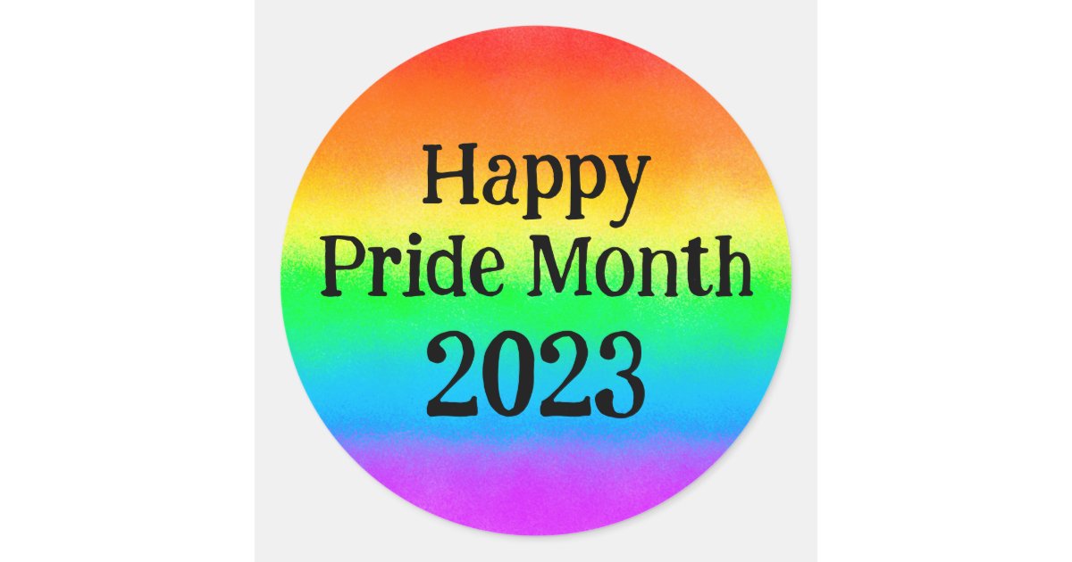 LGBT Happy Pride Month Quote Custom Year | Rainbow Classic Round ...