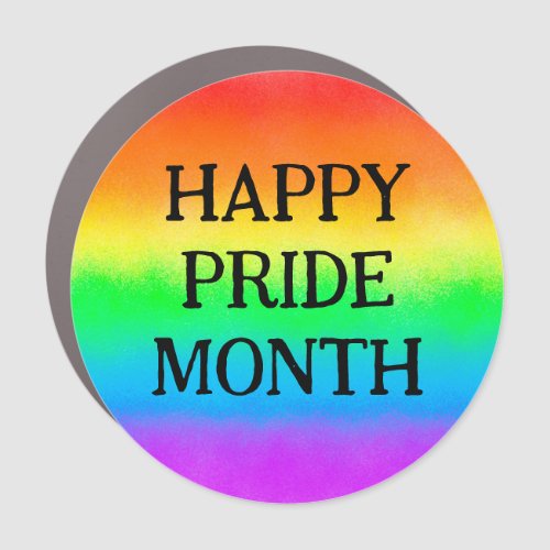 LGBT HAPPY PRIDE MONTH  Rainbow Flag              Car Magnet