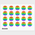LGBT HAPPY PRIDE MONTH | Rainbow Flag Classic Round Sticker | Zazzle