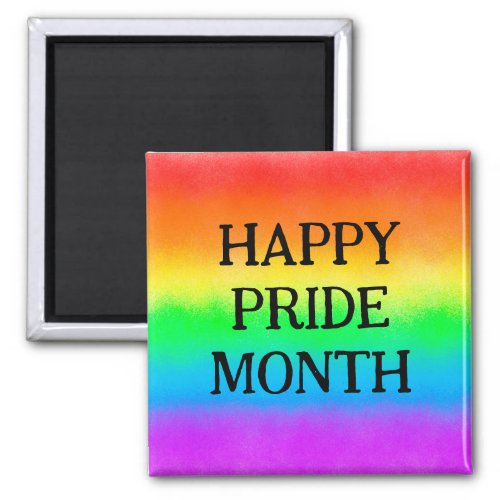 LGBT HAPPY PRIDE MONTH  Rainbow Flag              Magnet