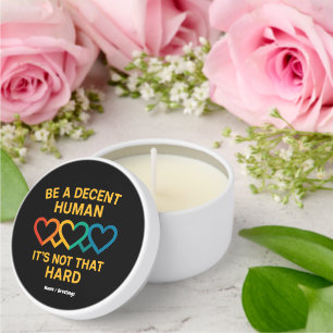 LGBT Heart Be A Decent Human It’s Not That Hard  Mini Candle Favors