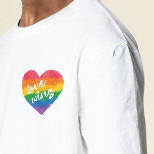 Lgbt Heart Love Modern Watercolor Artsy T-shirt