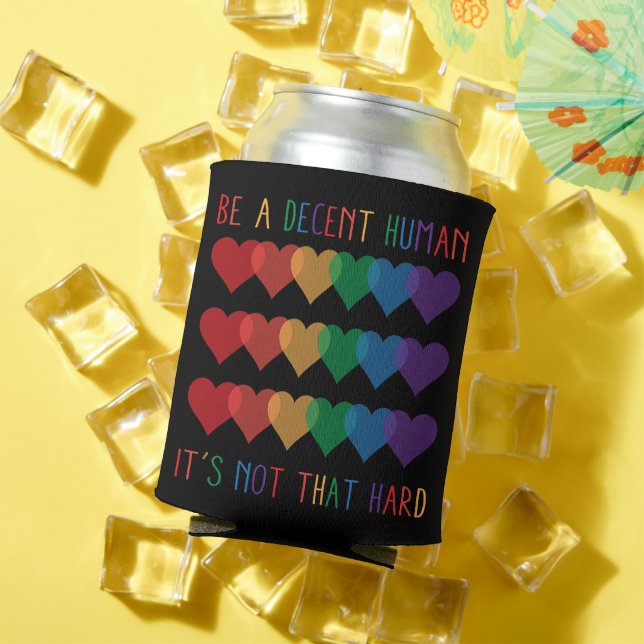 LGBT Heart Retro Be A Decent Human It's Not That Can Cooler (In Situ Summer)