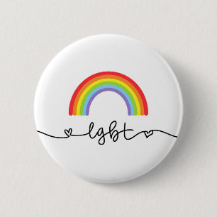 LGBT Hearts & Rainbows Button