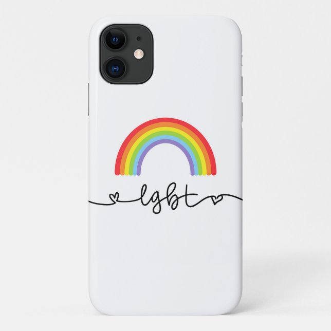 LGBT Hearts & Rainbows Case-Mate iPhone Case (Back)