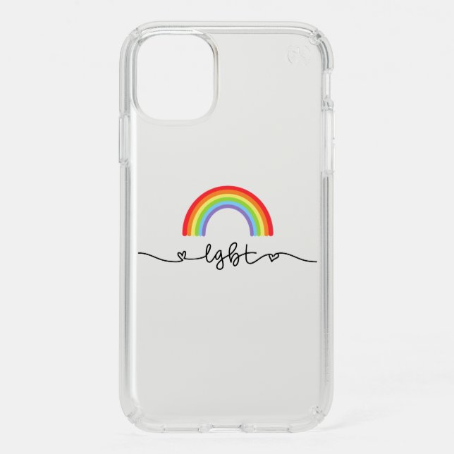 LGBT Hearts & Rainbows Speck iPhone 11 Case (Front)